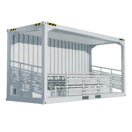 20-Fuß-Tribünencontainer – Ausgebauter Container als Tribüne