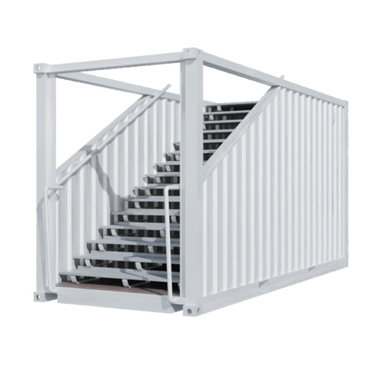 20-Fuß-Treppenbox – Umgebauter Container mit Treppe
